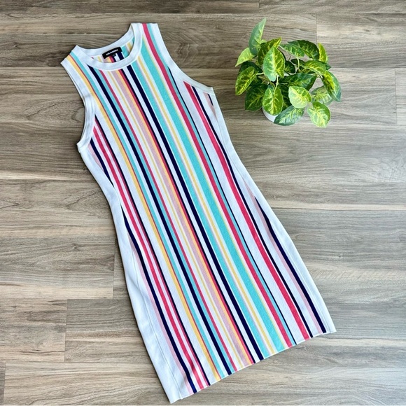 525 America Multicolor Striped Sleeveless Sweater Dress – Size S - Picture 9 of 11